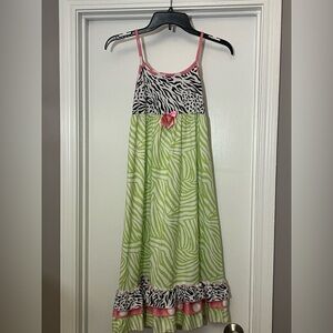 Laura Dare Zebra and Leaf Print Dress